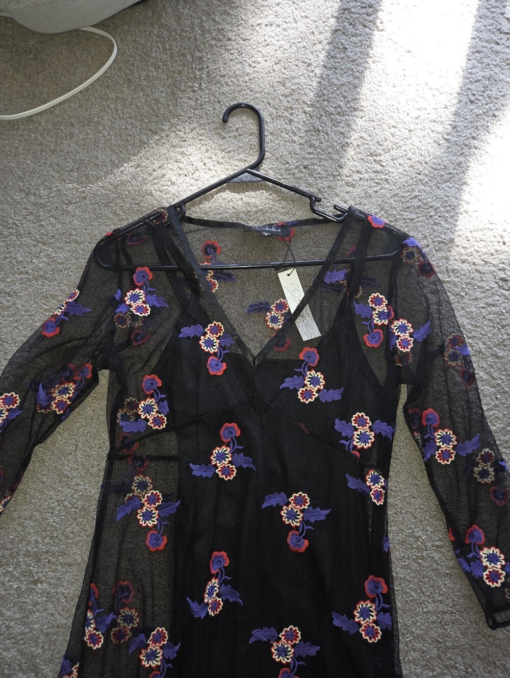 New RD & koko New Maxi & Slip Sexy Sheer Dress Size Small with TAG - Picture 7 of 10